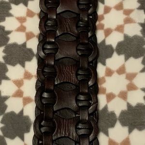 Beautiful chocolate brown leather belt